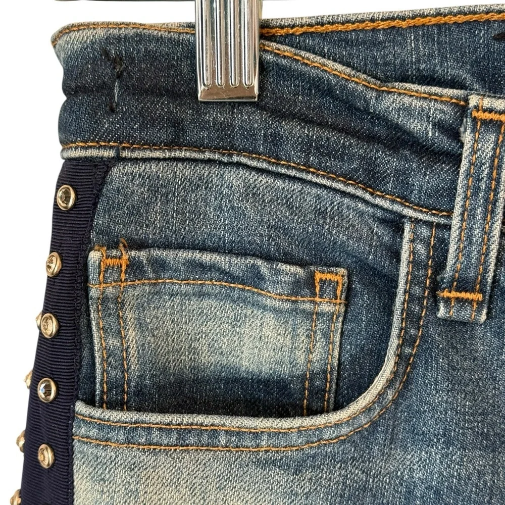 Veronica Beard Ines Stud Detail Crop Jeans - Picture 10 of 16